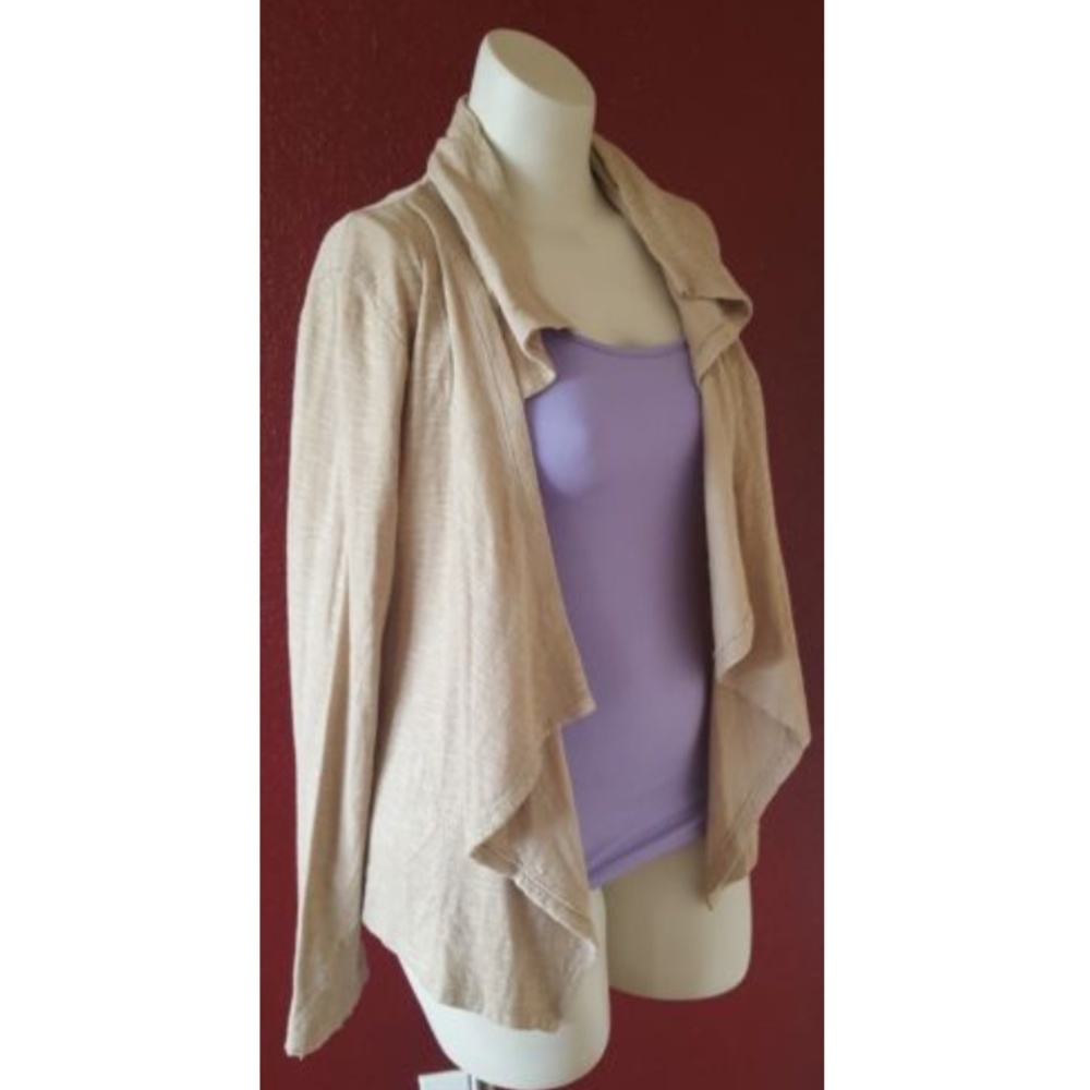 New MOD-O-DOC Draped Open Front Knit Cardigan Sweater M